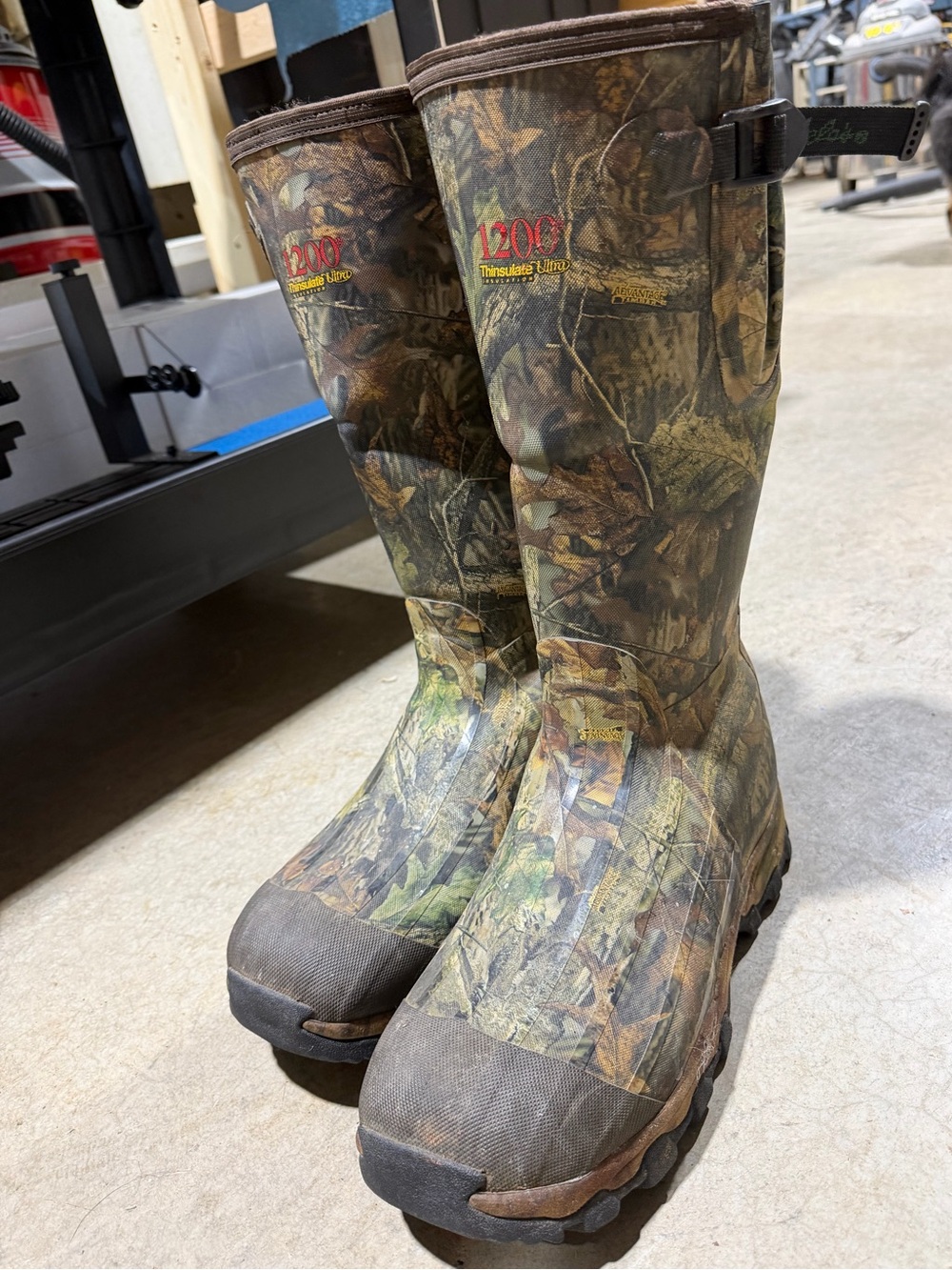 Cabela’s DTX 1200 Thinsulate Ultra Camo Hunting Rubber Boots Waterproof